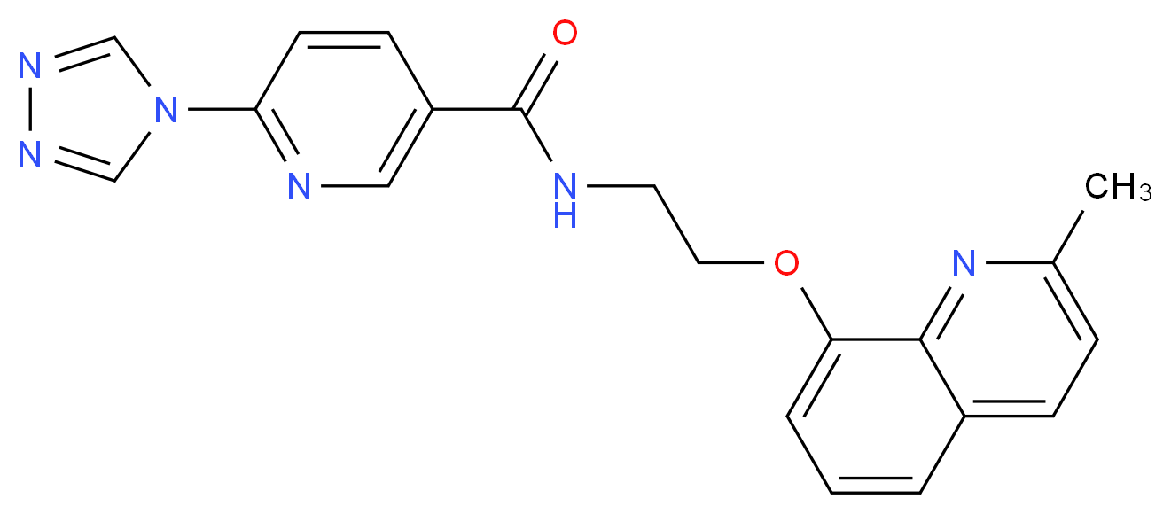 N-{2-[(2-methylquinolin-8-yl)oxy]ethyl}-6-(4H-1,2,4-triazol-4-yl)nicotinamide_分子结构_CAS_)