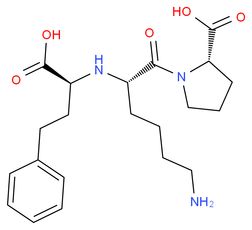 (S)-1-((S)-6-amino-2-(((S)-1-carboxy-3-phenylpropyl)amino)hexanoyl)pyrrolidine-2-carboxylic acid_分子结构_CAS_)