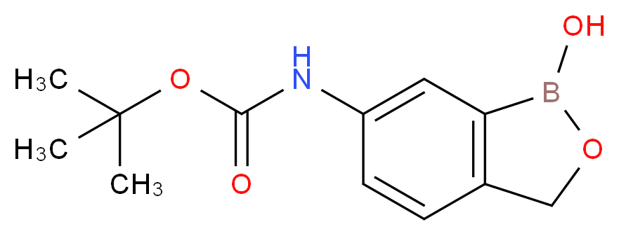 5-(Boc-氨基)-2-(羟基甲基)苯硼酸半酯_分子结构_CAS_850568-79-5)