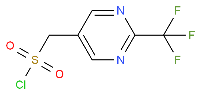 (2-(trifluoromethyl)pyrimidin-5-yl)methanesulfonyl chloride_分子结构_CAS_1196155-63-1)