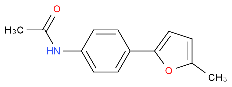 N-[4-(5-Methyl-2-furyl)phenyl}acetamide_分子结构_CAS_)