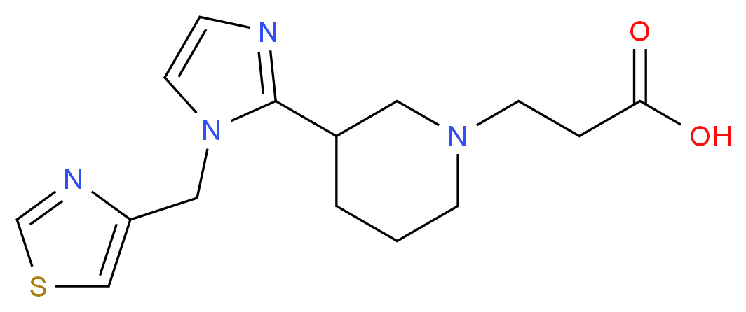 3-{3-[1-(1,3-thiazol-4-ylmethyl)-1H-imidazol-2-yl]-1-piperidinyl}propanoic acid_分子结构_CAS_)