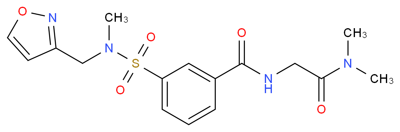 N-[2-(dimethylamino)-2-oxoethyl]-3-{[(isoxazol-3-ylmethyl)(methyl)amino]sulfonyl}benzamide (non-preferred name)_分子结构_CAS_)