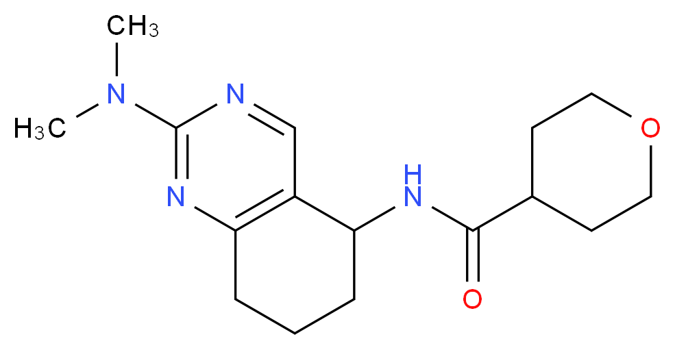 N-[2-(dimethylamino)-5,6,7,8-tetrahydro-5-quinazolinyl]tetrahydro-2H-pyran-4-carboxamide_分子结构_CAS_)