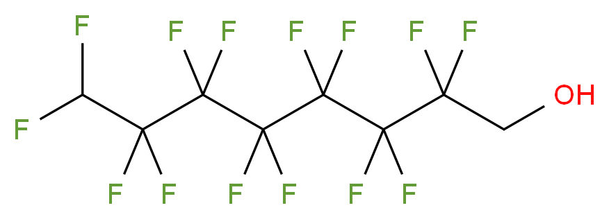 2,2,3,3,4,4,5,5,6,6,7,7,8,8-tetradecafluorooctan-1-ol_分子结构_CAS_10331-08-5