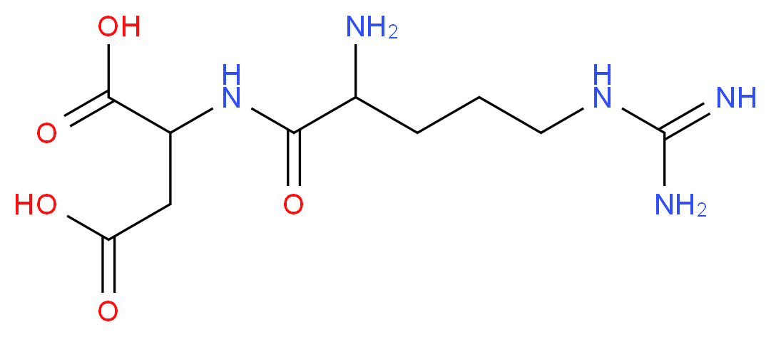 2-(2-amino-5-carbamimidamidopentanamido)butanedioic acid_分子结构_CAS_15706-88-4