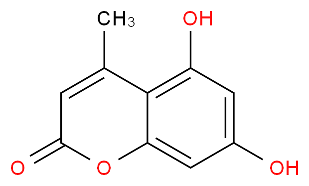 5,7-二羟基-4-甲基香豆素_分子结构_CAS_2107-76-8)