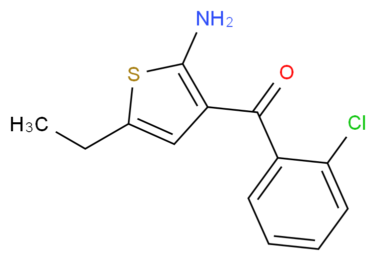 3-(2-chlorobenzoyl)-5-ethylthiophen-2-amine_分子结构_CAS_50508-60-6