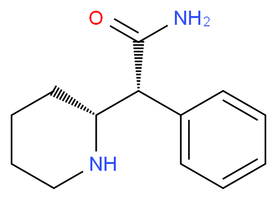 (2R)-2-phenyl-2-[(2R)-piperidin-2-yl]acetamide_分子结构_CAS_50288-62-5