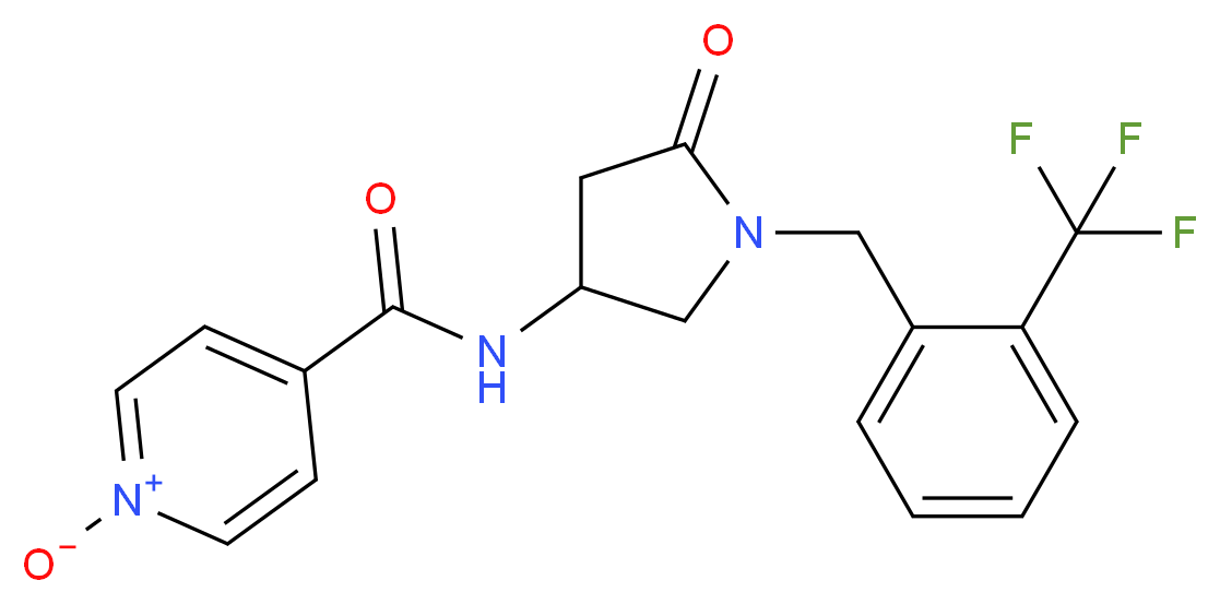 N-{5-oxo-1-[2-(trifluoromethyl)benzyl]-3-pyrrolidinyl}isonicotinamide 1-oxide_分子结构_CAS_)