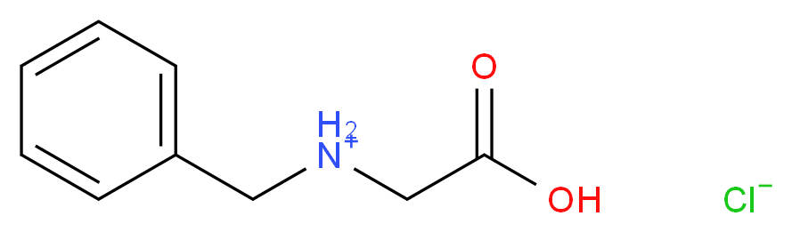 N-苄基甘氨酸盐酸盐_分子结构_CAS_7689-50-1)