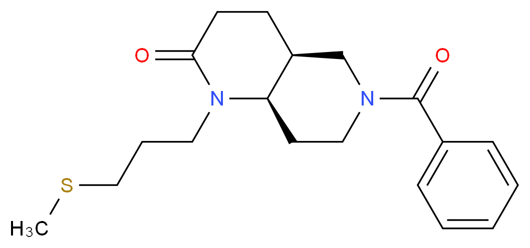(4aS*,8aR*)-6-benzoyl-1-[3-(methylthio)propyl]octahydro-1,6-naphthyridin-2(1H)-one_分子结构_CAS_)