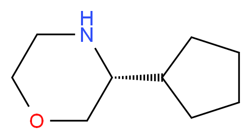 (3R)-3-cyclopentylmorpholine_分子结构_CAS_1270034-44-0