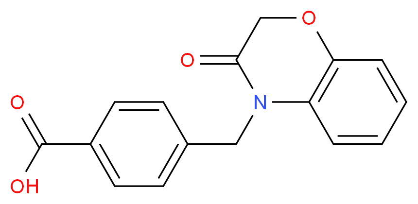 4-[(3-oxo-3,4-dihydro-2H-1,4-benzoxazin-4-yl)methyl]benzoic acid_分子结构_CAS_857492-98-9