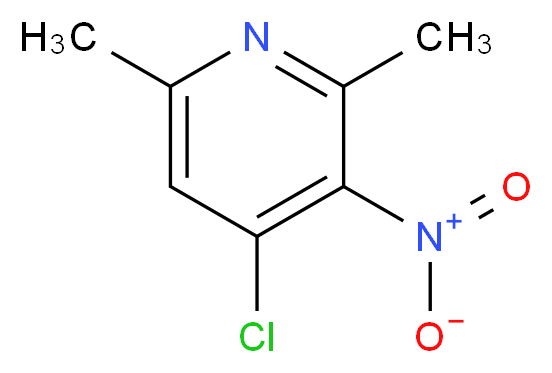 4-Chloro-2,6-dimethyl-3-nitropyridine_分子结构_CAS_15513-48-1)