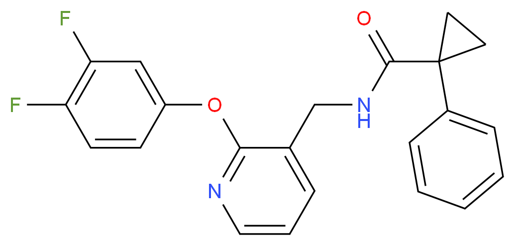 N-{[2-(3,4-difluorophenoxy)pyridin-3-yl]methyl}-1-phenylcyclopropanecarboxamide_分子结构_CAS_)