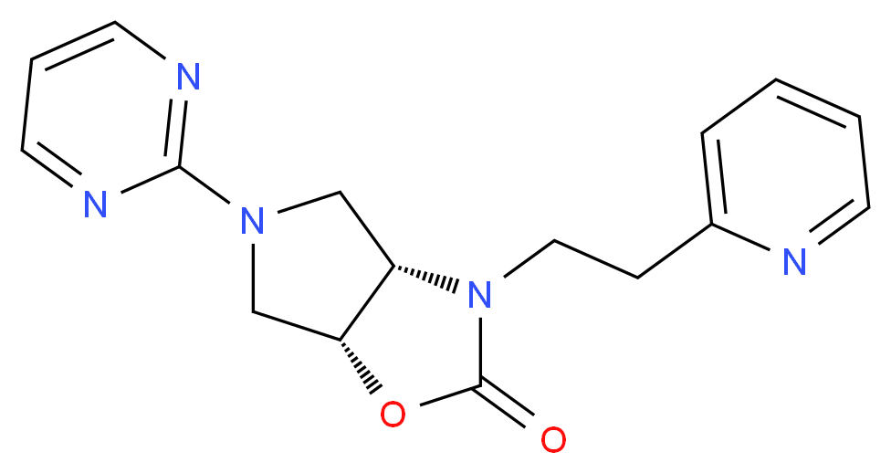 (3aS*,6aR*)-3-[2-(2-pyridinyl)ethyl]-5-(2-pyrimidinyl)hexahydro-2H-pyrrolo[3,4-d][1,3]oxazol-2-one_分子结构_CAS_)