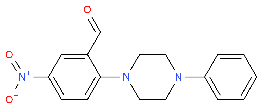 5-Nitro-2-(4-phenylpiperazino)benzenecarbaldehyde_分子结构_CAS_871807-34-0)
