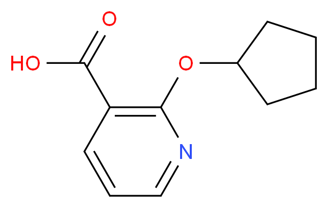 2-(cyclopentyloxy)nicotinic acid_分子结构_CAS_953732-05-3)