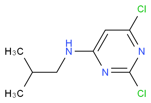 2,6-dichloro-N-(2-methylpropyl)pyrimidin-4-amine_分子结构_CAS_72063-78-6