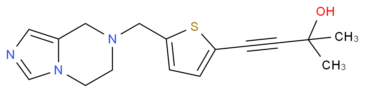 4-[5-(5,6-dihydroimidazo[1,5-a]pyrazin-7(8H)-ylmethyl)-2-thienyl]-2-methylbut-3-yn-2-ol_分子结构_CAS_)