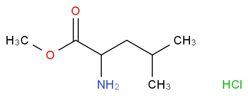 methyl 2-amino-4-methylpentanoate hydrochloride_分子结构_CAS_6322-53-8)