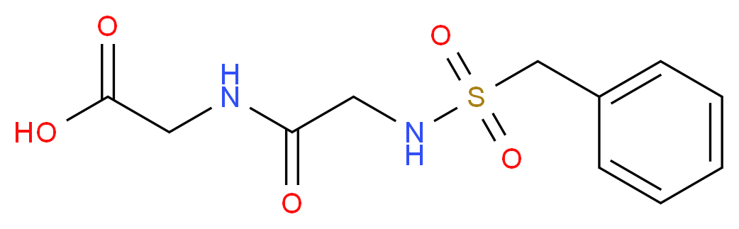 2-(2-phenylmethanesulfonamidoacetamido)acetic acid_分子结构_CAS_7512-45-0