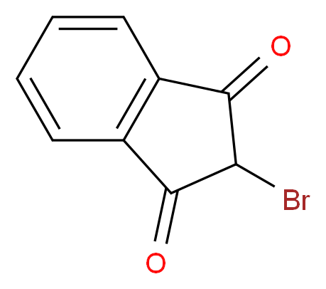 2-bromo-2,3-dihydro-1H-indene-1,3-dione_分子结构_CAS_7319-63-3