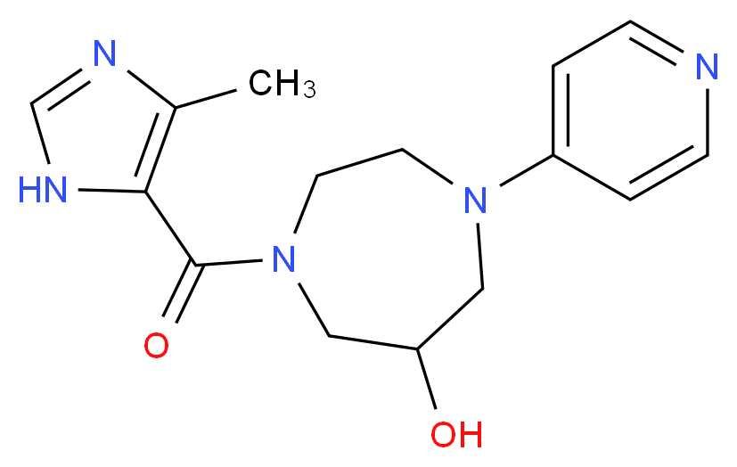 1-[(4-methyl-1H-imidazol-5-yl)carbonyl]-4-pyridin-4-yl-1,4-diazepan-6-ol_分子结构_CAS_)