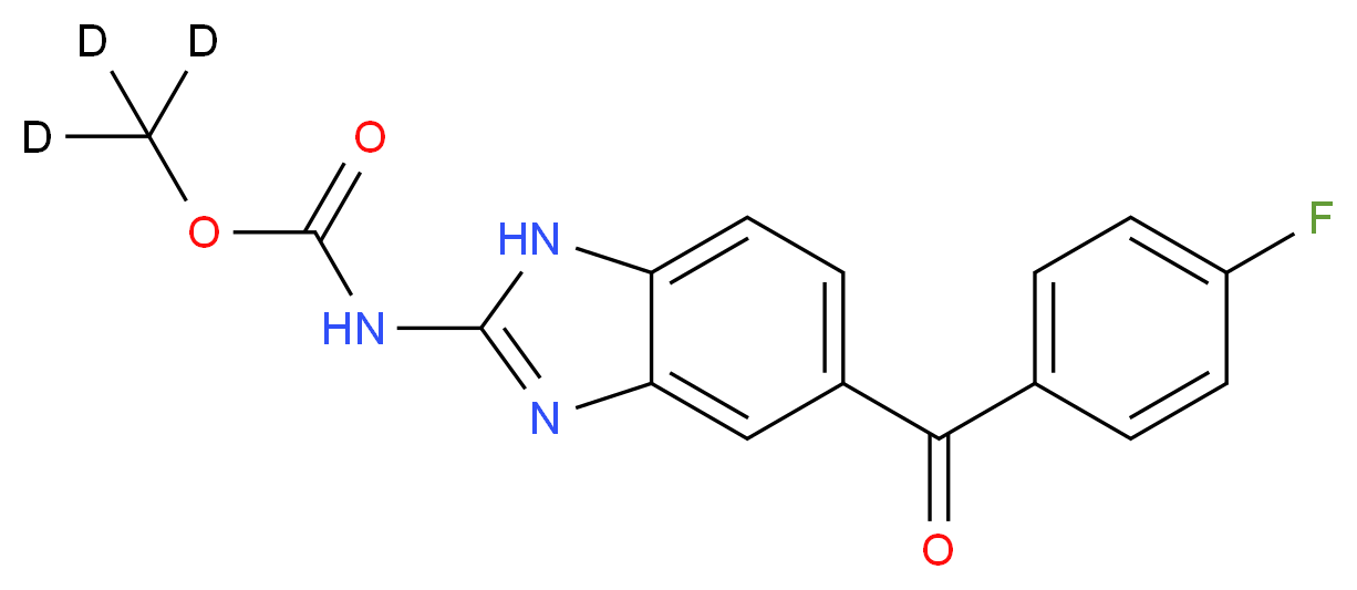 (<sup>2</sup>H<sub>3</sub>)methyl N-[5-(4-fluorobenzoyl)-1H-1,3-benzodiazol-2-yl]carbamate_分子结构_CAS_1173021-08-3