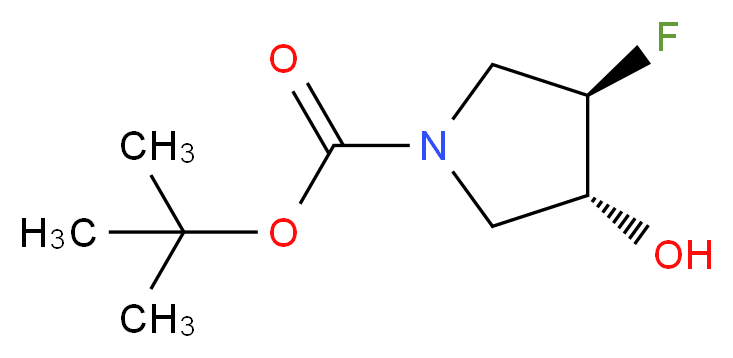 tert-butyl (3R,4R)-3-fluoro-4-hydroxypyrrolidine-1-carboxylate_分子结构_CAS_869481-93-6
