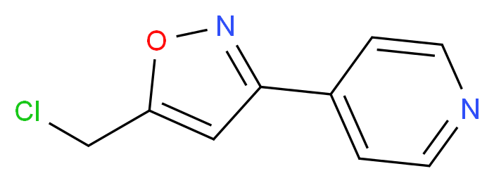 4-[5-(chloromethyl)-1,2-oxazol-3-yl]pyridine_分子结构_CAS_865610-66-8