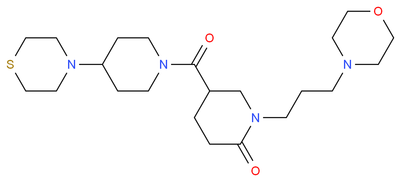 1-[3-(4-morpholinyl)propyl]-5-{[4-(4-thiomorpholinyl)-1-piperidinyl]carbonyl}-2-piperidinone_分子结构_CAS_)