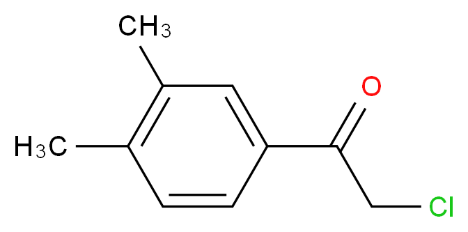 2-chloro-1-(3,4-dimethylphenyl)ethan-1-one_分子结构_CAS_50690-08-9