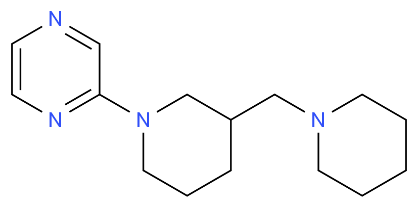 2-[3-(1-piperidinylmethyl)-1-piperidinyl]pyrazine_分子结构_CAS_)