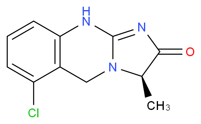 (3R)-6-chloro-3-methyl-2H,3H,5H,10H-imidazo[2,1-b]quinazolin-2-one_分子结构_CAS_70018-51-8