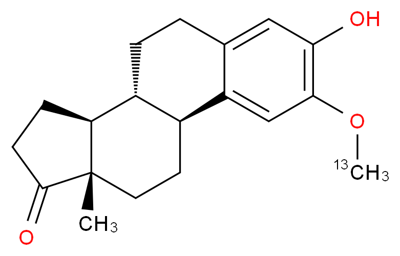 (1S,10R,11S,15S)-5-hydroxy-4-(<sup>1</sup><sup>3</sup>C)methoxy-15-methyltetracyclo[8.7.0.0<sup>2</sup>,<sup>7</sup>.0<sup>1</sup><sup>1</sup>,<sup>1</sup><sup>5</sup>]heptadeca-2,4,6-trien-14-one_分子结构_CAS_1217460-84-8