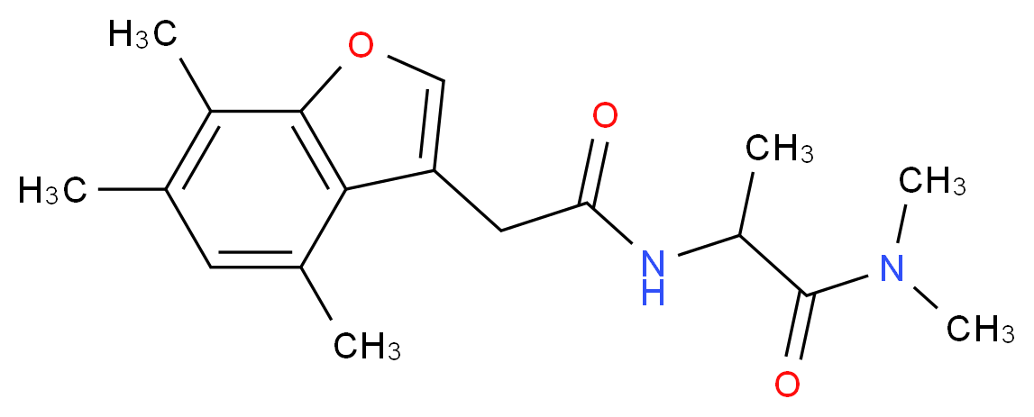 N~1~,N~1~-dimethyl-N~2~-[(4,6,7-trimethyl-1-benzofuran-3-yl)acetyl]alaninamide_分子结构_CAS_)