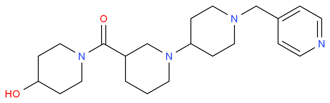 1-{[1'-(pyridin-4-ylmethyl)-1,4'-bipiperidin-3-yl]carbonyl}piperidin-4-ol_分子结构_CAS_)
