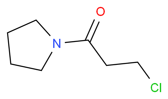 3-chloro-1-(pyrrolidin-1-yl)propan-1-one_分子结构_CAS_63177-38-8