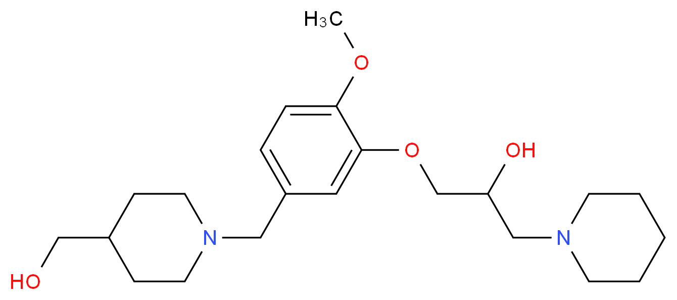 1-(5-{[4-(hydroxymethyl)piperidin-1-yl]methyl}-2-methoxyphenoxy)-3-piperidin-1-ylpropan-2-ol_分子结构_CAS_)