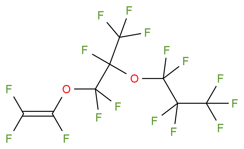 1,1,1,2,2,3,3-heptafluoro-3-({1,1,1,2,3,3-hexafluoro-3-[(trifluoroethenyl)oxy]propan-2-yl}oxy)propane_分子结构_CAS_1644-11-7