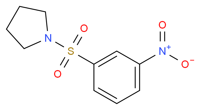 1-(3-nitrobenzenesulfonyl)pyrrolidine_分子结构_CAS_91619-30-6