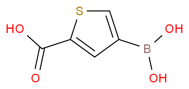 4-Boronothiophene-2-carboxylic acid_分子结构_CAS_913835-91-3)