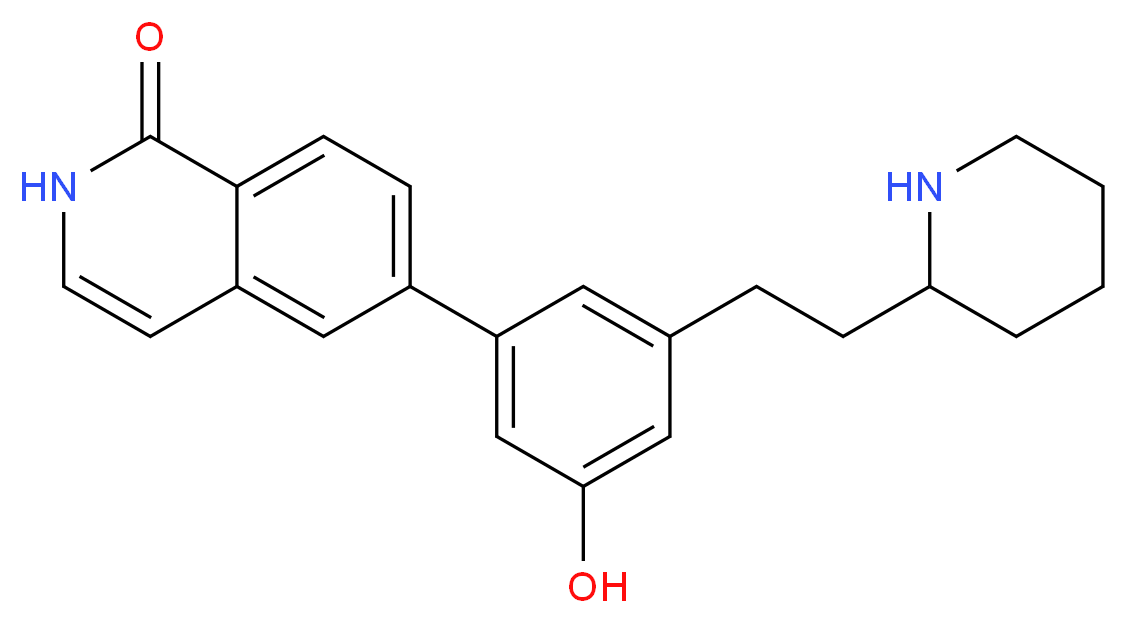 6-[3-hydroxy-5-(2-piperidin-2-ylethyl)phenyl]isoquinolin-1(2H)-one_分子结构_CAS_)