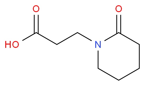 3-(2-Oxopiperidin-1-yl)propanoic acid_分子结构_CAS_117705-04-1)