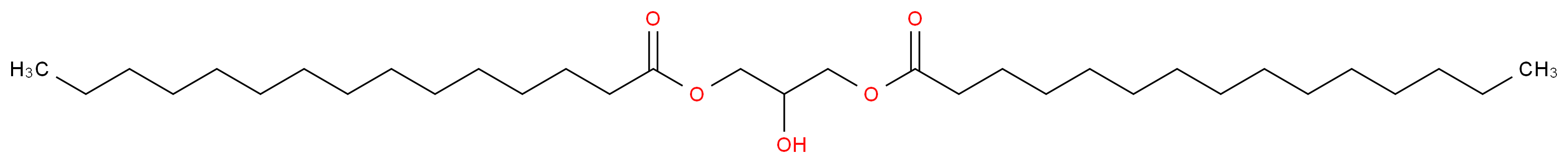 2-hydroxy-3-(pentadecanoyloxy)propyl pentadecanoate_分子结构_CAS_102783-66-4