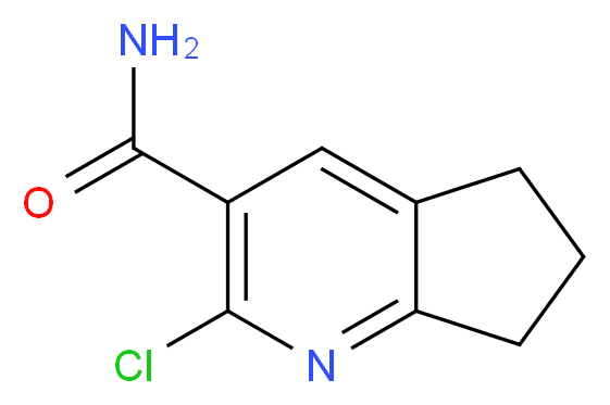 2-chloro-5H,6H,7H-cyclopenta[b]pyridine-3-carboxamide_分子结构_CAS_183871-87-6