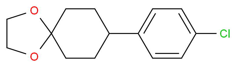 8-(4-chlorophenyl)-1,4-dioxaspiro[4.5]decane_分子结构_CAS_56153-60-7