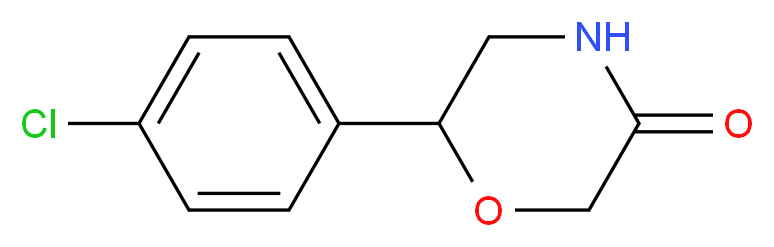 6-(4-Chlorophenyl)morpholin-3-one_分子结构_CAS_5196-95-2)